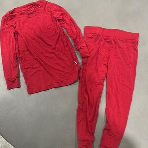 Little Sleepies Holiday Red Two Piece Pajama Set